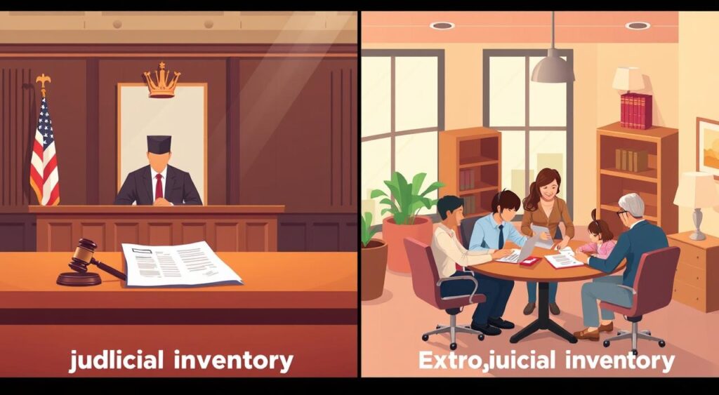 inventário judicial e inventário extrajudicial