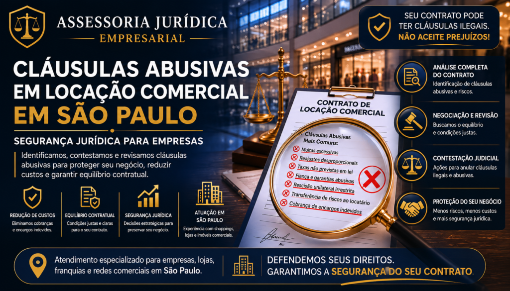 Cláusulas Abusivas em Locação Comercial em São Paulo | Segurança Jurídica Empresarial 4 Cláusulas Abusivas em Locação Comercial em São Paulo
