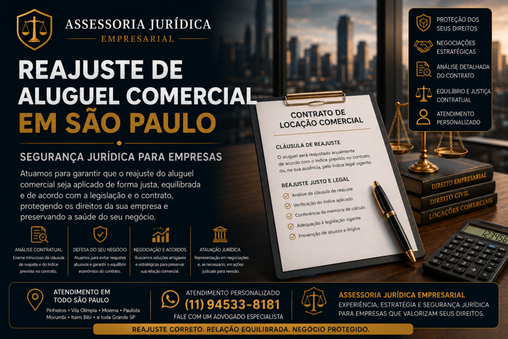 Reajuste de Aluguel Comercial em São Paulo | Segurança Jurídica para Empresas 4 Reajuste de Aluguel Comercial em São Paulo