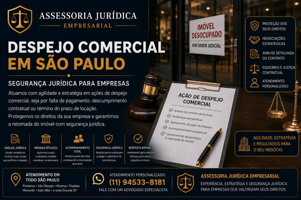 Despejo Comercial em São Paulo | Segurança Jurídica para Empresas 1 Despejo Comercial em São Paulo
