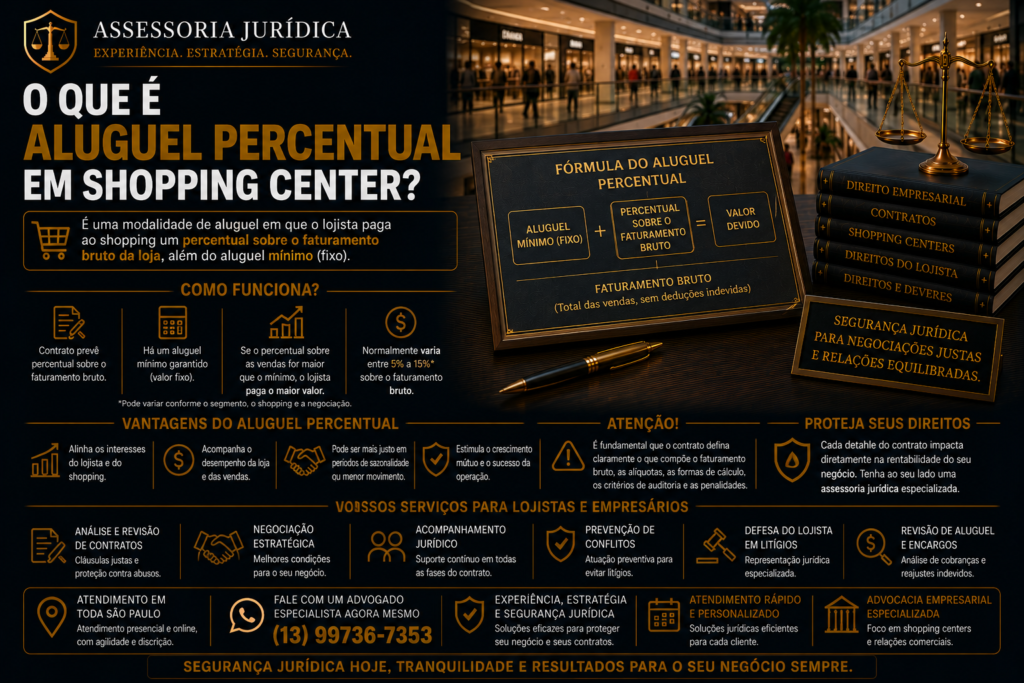 O que é Aluguel Percentual em Shopping Center? 7 o que é aluguel percentual em shopping center