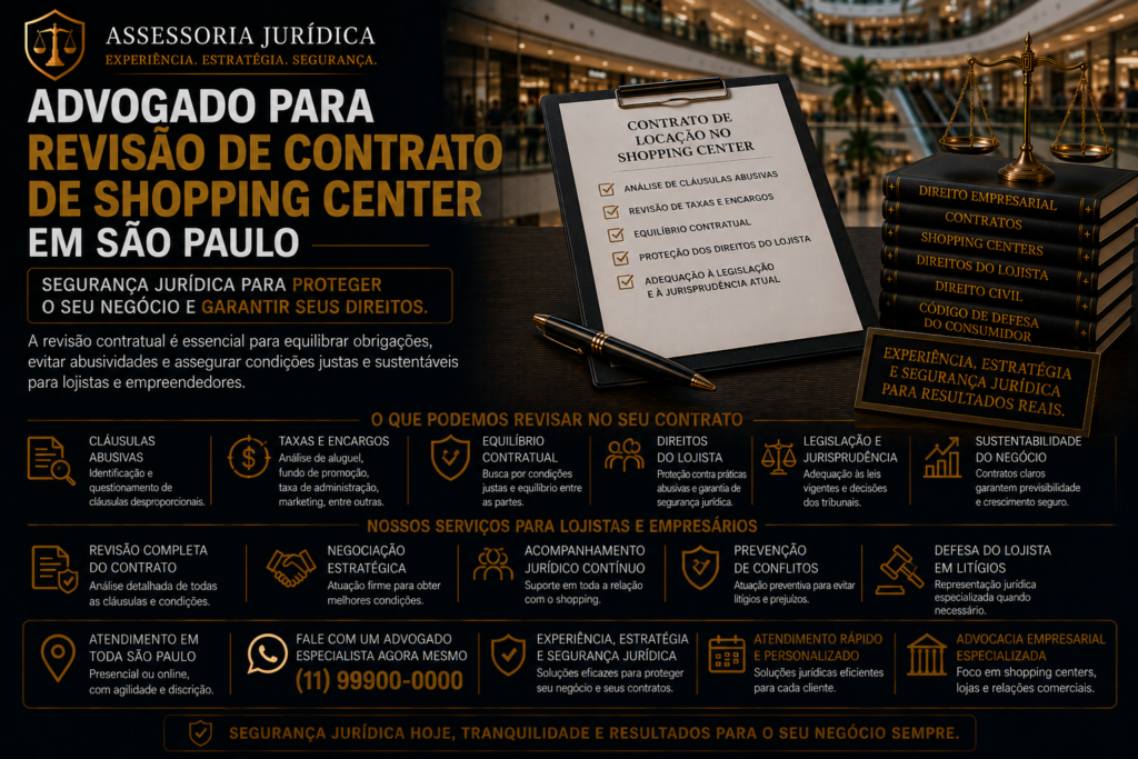 Advogado para Revisão de Contrato de Shopping Center em São Paulo | Segurança Jurídica 5 advogado para revisão de contrato de shopping center em São Paulo