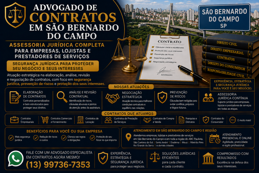 Advogado de Contratos em São Bernardo do Campo | Assessoria Jurídica 2 Advogado de Contratos em São Bernardo do Campo