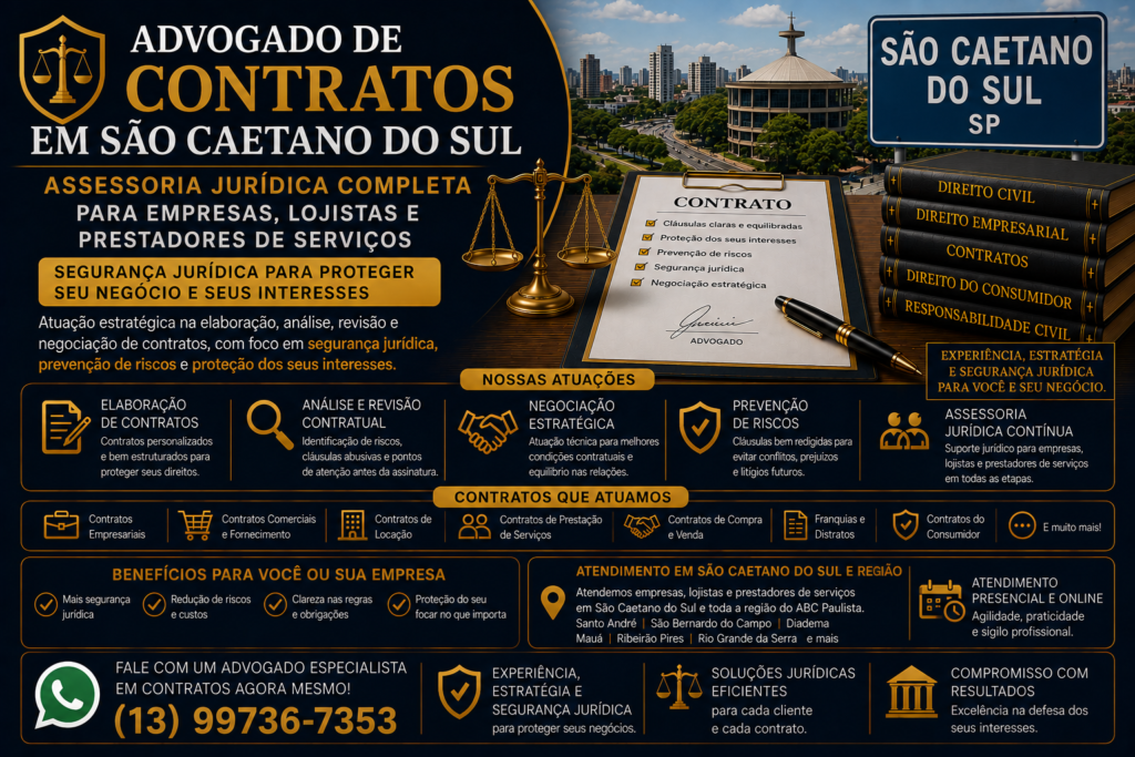 Advogado de Contratos em São Caetano do Sul | Assessoria Jurídica 1 Advogado de Contratos em São Caetano do Sul
